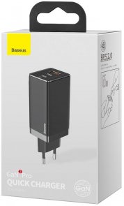 Зарядний пристрій Baseus GaN2 Pro Quick Charger 65W Black (CCGAN2P-B01)