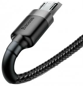 Фото: Кабель Baseus Cafule 2.4A AM / Micro USB 1m Grey/Black (CAMKLF-BG1) № 5 | KTC