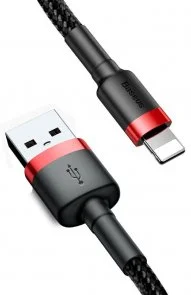 Фото: Кабель Baseus Cafule 2.4A AM / Lightning 0.5m Black/Red (CALKLF-A19) № 4 | KTC