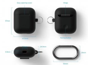 Чохол Elago для Airpods - Silicone Hand Case Black (EAPSC-HANG-BK)