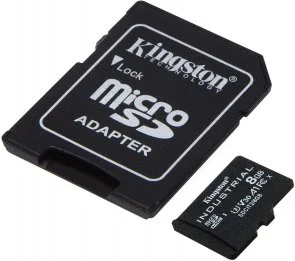 Фото: FLASH пам'ять Kingston C10 A1 pSLC Micro SDHC 8GB with adapter (SDCIT2/8GB) № 3 | KTC