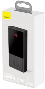 Батарея універсальна Baseus Super Mini Digital Display 20000mAh 22.5W Black (PPMN-B01)