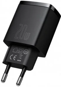 Фото: Зарядний пристрій Baseus Compact Quick Charger 20W EU Black (CCXJ-B01) № 2 | KTC