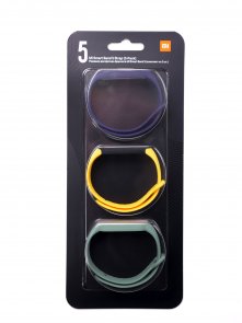 Ремінець Xiaomi Mi Band 5 3pcs Black/Orange/Cyan (BHR4639GL)