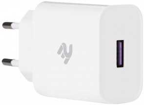 Зарядний пристрій 2E Wall Charger 18W White (2E-WC1USB18W-W)