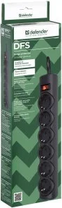 Фото: Мережевий фільтр Defender DFS 155 6/5m Black (99496) № 3 | KTC