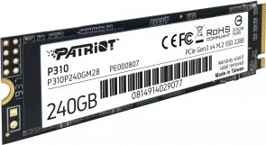 Фото: SSD-накопичувач Patriot P310 2280 PCIe Gen 3.0 x4 240GB (P310P240GM28) № 2 | KTC