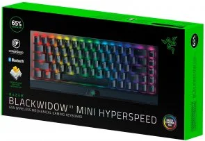 Фото: Клавіатура Razer BlackWidow V3 Mini HyperSpeed Yellow Switch RGB Black (RZ03-03890700-R3R1) № 5 | KTC
