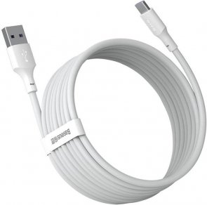 Кабель Baseus Simple Wisdom Data Cable 2.1A AM / Type-C 1.5m White 2psc (TZCATZJ-02)