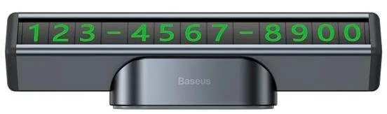 Фото: Тимчасова карта паркування Baseus Square Bar Temporary Parking Number Plate Black (CNFT000001) № 2 | KTC