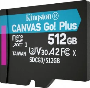 Фото: FLASH пам'ять Kingston Canvas Go Plus A2 Micro SDXC 512GB (SDCG3/512GBSP) № 3 | KTC