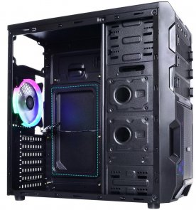 Корпус QUBE QB932A 500W Black with window (QB932A_W35U3)