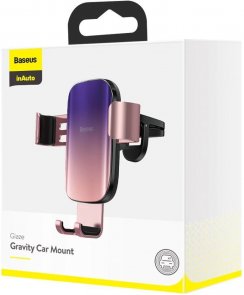 Кріплення для мобільного телефону Baseus Glaze Gravity Car Mount Pink (SUYL-LG04)