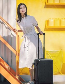 Дорожня сумка Xiaomi Ninetygo Polka dots Luggage 24inch Black (6934177714597)