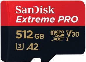 Фото: FLASH пам'ять SanDisk Extreme Pro A2 V30 Micro SDXC 512GB with adapter (SDSQXCD-512G-GN6MA) № 2 | KTC