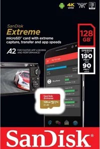 Фото: FLASH пам'ять SanDisk Extreme V30 Micro SDXC 128GB (SDSQXAA-128G-GN6MN) № 2 | KTC
