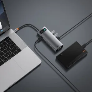 Фото: USB-хаб Baseus Metal Gleam Series 9in1 Gray (CAHUB-CU0G) № 8 | KTC