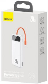 Батарея універсальна Baseus Block 10000mAh White (PPBLK-02)