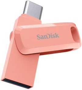  Флешка USB SanDisk Ultra Dual Drive Go Peach (SDDDC3-128G-G46PC)