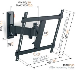 Кронштейн Vogels TVM 3423 Black (3834230)