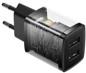 Фото: Зарядний пристрій Baseus Compact Charger 2U 10.5W Black (CCXJ010201) № 3 | KTC
