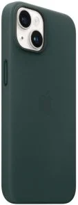 Фото: Чохол Apple for iPhone 14 - Leather Case with MagSafe Forest Green (MPP53ZE/A) № 5 | KTC
