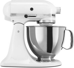 KitchenAid Mixer title-head 4.8L Artisan with extra accessories 5KSM175PS White