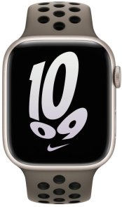 Ремінець Apple for Apple Watch 45mm - Nike Sport Band Olive Grey/Black (MPH73)