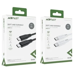 Фото: Кабель Acefast C3-03 60W Type-C / Type-C 1.2m Black (AFC3-03B) № 5 | KTC
