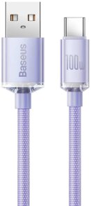 Кабель Baseus Crystal Shine Series 100W 5A AM / Type-C 2m Purple (CAJY000505)