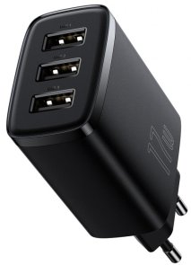 Зарядний пристрій Baseus Compact Charger 3U 17W Black (CCXJ020101)