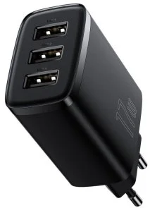 Фото: Зарядний пристрій Baseus Compact Charger 3U 17W Black (CCXJ020101) № 3 | KTC