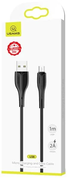 Фото: Кабель Usams US-SJ373 U38 2A AM / Micro USB 1m Black (SJ373USB01) № 3 | KTC