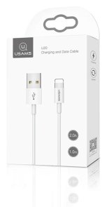 Кабель Usams US-SJ283 U23 2A AM / Lightning 1m White (SJ283USB01)