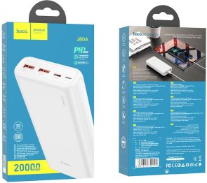  Батарея універсальна Hoco J80A 20000mAh 22.5W White (6931474750242)