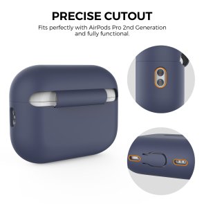  Чохол for AirPods Pro 2 - Silicon Case DELIDIGI Midnight blue