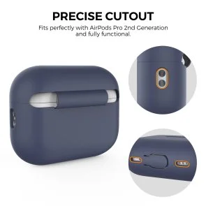 Фото: Чохол for AirPods Pro 2 - Silicon Case DELIDIGI Midnight blue № 3 | KTC