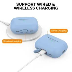 Фото: Чохол for AirPods Pro 2 - Silicon Case DELIDIGI Sky blue № 3 | KTC