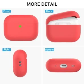 Фото: Чохол for AirPods Pro 2 - Silicon Case Two Parts Red № 4 | KTC