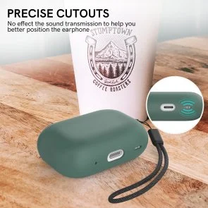 Фото: Чохол for AirPods Pro 2 - Silicon Case Two Parts Midnight Green № 5 | KTC