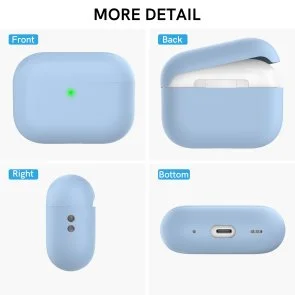 Фото: Чохол for AirPods Pro 2 - Silicon Case Two Parts Sky blue № 4 | KTC