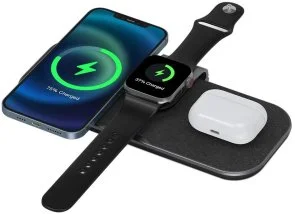 Фото: Бездротова зарядна станція WIWU Power Air PA3IN1B 3in1 Wireless Charger Space Gray № 6 | KTC