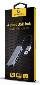 Фото: USB-хаб Cablexpert 4in1 UHB-U3P1U2P3-01 Grey № 2 | KTC