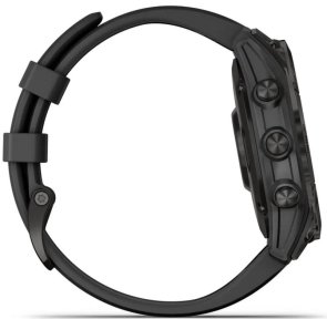  Смарт годинник Garmin Fenix 7 Sapphire Solar Black DLC Titanium with Black Band (010-02540-34)