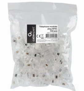 Фото: Конектор Cablexpert RJ-11 6P4C 100pcs (MP-6P4C/100) № 2 | KTC