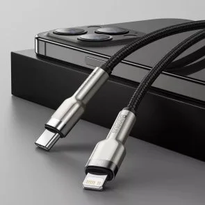 Фото: Кабель Baseus Cafule Series Metal Data 20W Type-C / Lightning 0.25m Black (CATLJK-01) № 4 | KTC