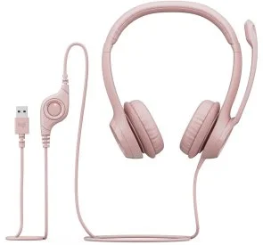 Фото: Гарнітура Logitech H390 USB Rose (981-001281) № 4 | KTC