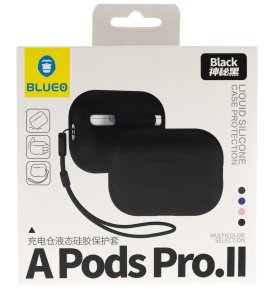 Чохол Blueo AirPods Pro 2 - Silicon Case Black