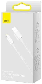 Фото: Кабель Baseus Dynamic Series Fast Charging Data Cable 2.4A AM / Lightning 2m White (CALD000502) № 5 | KTC
