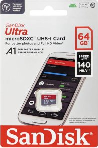 Карта пам'яті SanDisk Ultra UHS-I A1 Micro SDXC 64GB (SDSQUAB-064G-GN6MN)